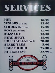 The Head Shop professional barbering