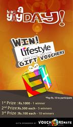 Win gift vouchers worth Rs. 1000  in Rs. 10