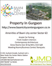 Baani City Center Commercial Property In Gurgaon sector 63