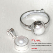 Pearl Ring, Moti Stone,  White Pearl Gemstone, Pearl Jewellery