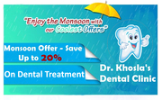 Avail 20% off on All Dental Treatment Services at Dr. Khosla’s Dental 