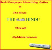 Book Classifieds Ads  in The Hindu Newspaper