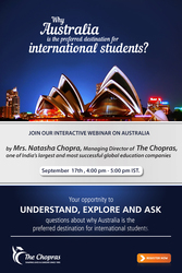 Webinar On Study In Australia Hosted By The Chopras