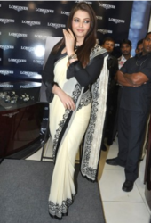 AISHWARYA RAI BLACKBERRY ELEGANT CHIFFON SAREE