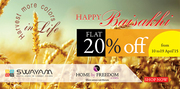 Baisakhi Special- Get Flat 20% OFF on Home Furnishing Products
