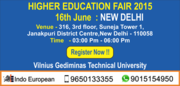 Indo European organizing Education Fair in New Delhi on 16th June ‘15