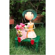 Girl Holding a Pot | Garden Planter | Home decor