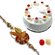 Send Rakhi Cakes to Delhi