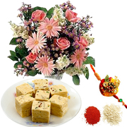 Online Rakhi Gifts & Flowers to Delhi