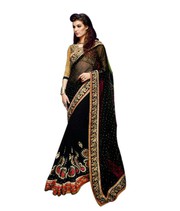 Jugniji Black Designer Saree