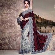 Preferable Patch Border Work Designer Saree