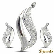 Djewels - White Leaf Pendant Sets with Customer Reviews