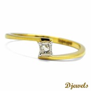 Diamond Ring Erica in hallmarked