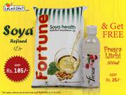 Buy 1 Ltr Fortune Refined Oil & Get 300 ml Fresca Litchi Juice Free