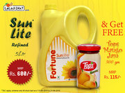 Buy 5 Ltr. Sunlite Refined Oil & Get 500 gm Tops Mango Jam Free