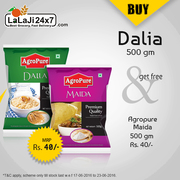 Buy 500gm AgroPure (Dalia) & Get Agropure (Maida) 500gm Free