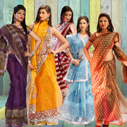 Teleshop.in: Net Sarees Daily/Party/Ethnic Wear: Women Clothing