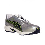 Puma Mens Storm 3.5 Grey and Green Mesh Running Shoes