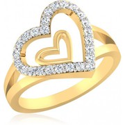  Xclusiveoffer Valentine day Heart shaped Diamond Ring for Lovers