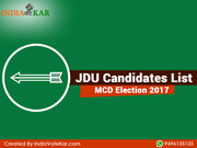 JDU Candidates List MCD Election 2017