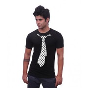 Unisopent fabric Designs Black Box Tie T-shirt For Men