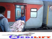 Get Train Ambulance from Delhi by Medilift with Best Medical Facility