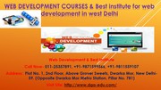 Finest Web Development Training Institute Course in West Delhi