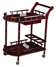Buy Premium Serving Trolley Solid Wooden Multipurpose Double-Layer