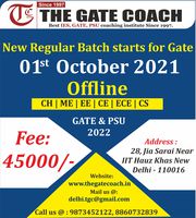 New Regular Batch is starting from 01st October 2021