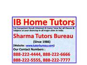 IB Tuition Teacher,  IB Tutors,  IB Home Tuition.