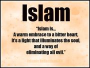 The literal meaning of Islam is peace