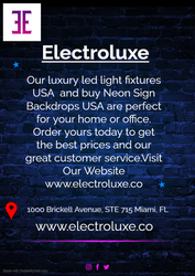 Top luxury led light fixtures USA and buy Neon Sign Backdrops USA - El