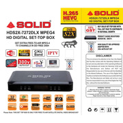 SOLID HDS2X-7272DLX DVB-S2X H.265 HD FTA Set-Top Box