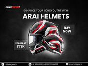 Refine your riding outfit with Arai helmets in India!